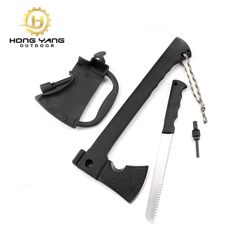 Camping outdoor ax multi-functional set camping fire ax high hardness tactical mountaineering ax hammer firewood wholesale