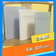 麻布磁吸收纳盒三件套盒样板间装饰书烫印logo仿真书假书摆件批发