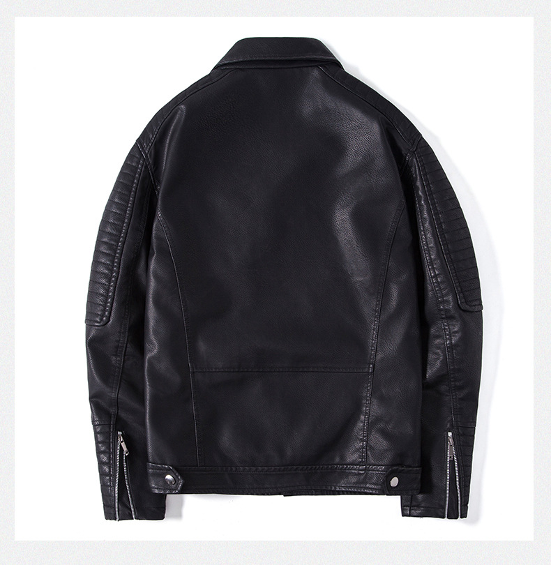 Men's Leather Jacket For Autumn, Casual Lapel Style For Men_voghion.com