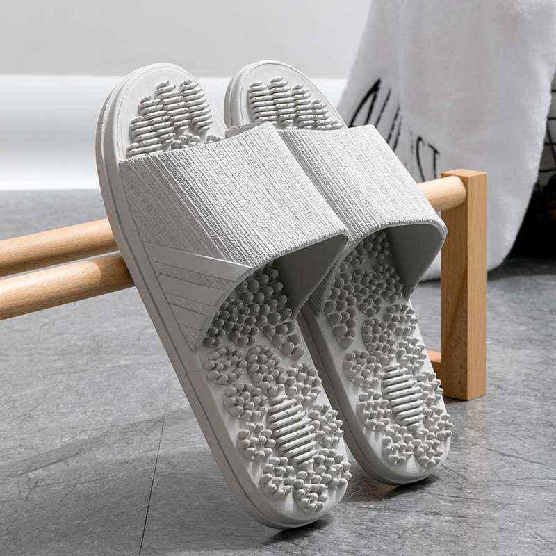 Non-Slip Massage Home Slippers Women's Summer Fashion Couple Bathroom Home Slippers Pvc Slippers Wholesale