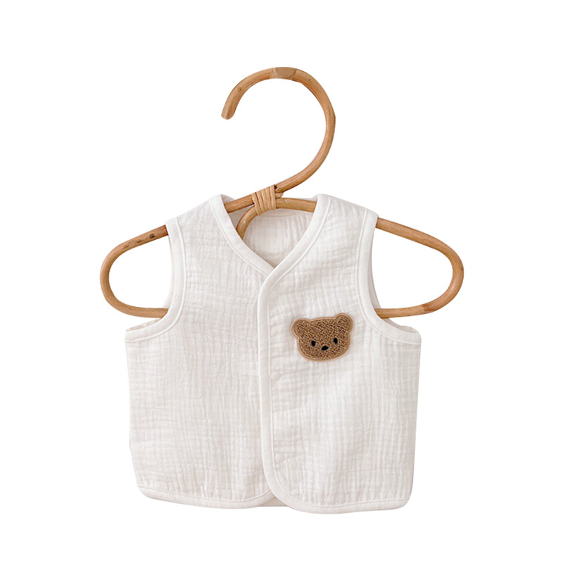 Chaleco de bebé recién nacido de primavera y verano cuatro capas de gasa niños y niñas ropa niño abrigo niños chaleco bebé