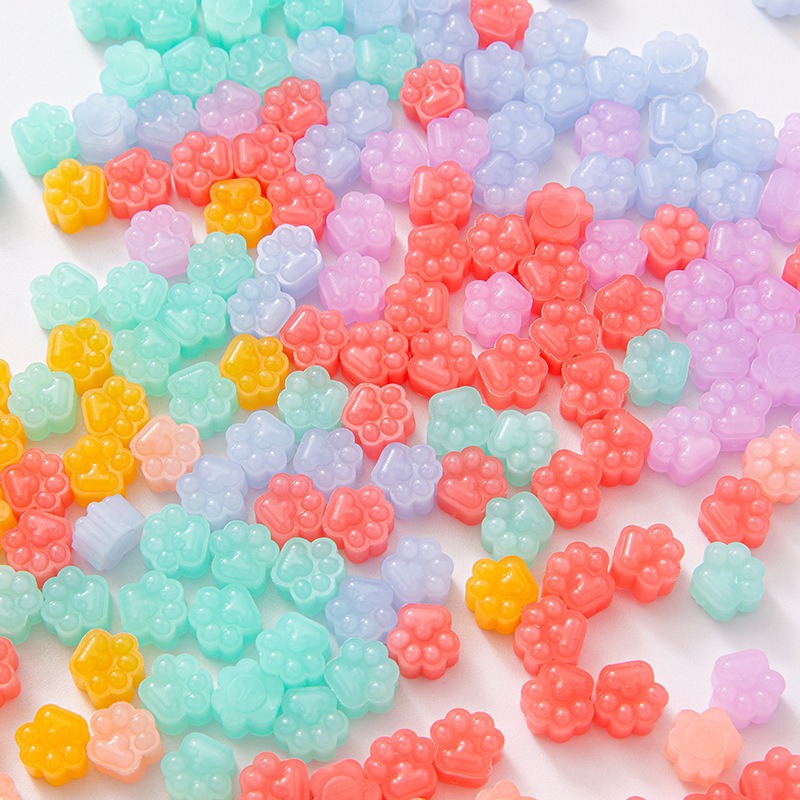 Lucky Five-Leaf Clover Fire Seal Wax Mixed Color Cat Paw Cute Star Glow Aesthetic Fire Stamp 100 Pcs Bag