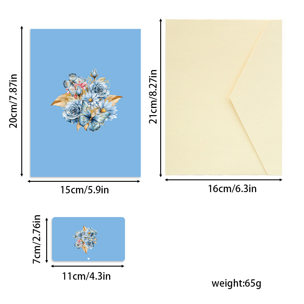 1 Stück 3D-Schmetterlings-Popup-Grußkarte für Weihnachten, Jubiläen, Muttertag und Valentinstag – vielseitig einsetzbar für alle Gelegenheiten – Detail 4