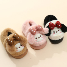 儿童棉鞋女童秋冬季新款可爱卡通防滑保暖家居包跟棉鞋中大童外穿