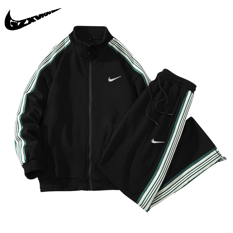 Dropshipping available. Branded casual sportswear set for men, spring and autumn, trendy brand, 2024 new menswear outfit, complete set.