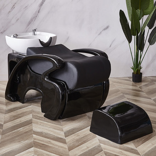 Cross-Border Beauty Salon Shampoo Bed Modern Simple Semi-Reclining Chair Hair Salon Perm Dyeing and Flushing Bed Factory Direct Sale