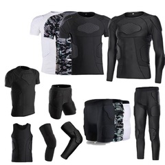 Football clothing protective gear, anti-collision and anti-fall goalkeeper training clothing, NFL football jersey suit, ski shoulder pads, sports equipment