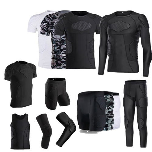 Football clothing protective gear, anti-collision and anti-fall goalkeeper training clothing, NFL football jersey suit, ski shoulder pads, sports equipment