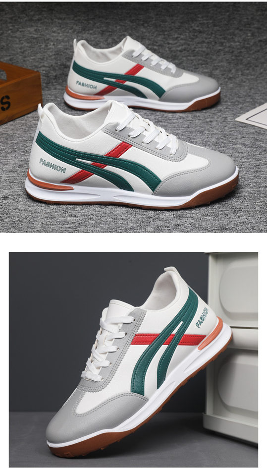 Giày nam kiểu Forrest Gump cổ thấp, sneaker vải phối màu, đế cao su, thoáng khí, phong cách Hàn Quốc — 101 Da Nam - Xanh Quýt [Hộp], 101 Da nam - Xám [Hộp], 101 Da nam - Đen [Hộp] chi tiết 23
