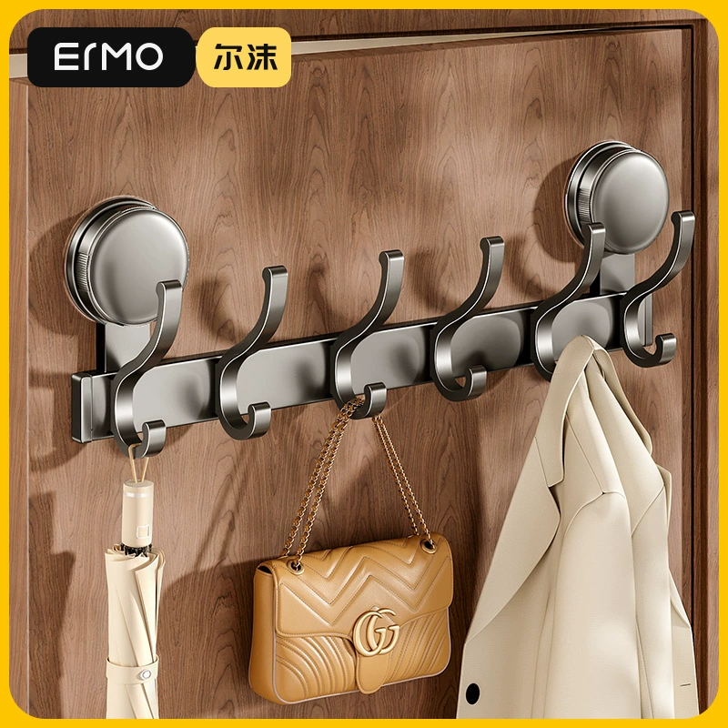 Крючок на присоске для двери, без сверления, с высокой несущей способностью, клейкий крючок для кухни и ванной, органайзер для прихожей, вешалка для одежды, хранение.