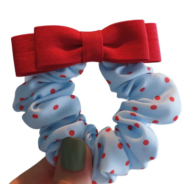 Children's cute bow small intestine hair band high elasticity hair…