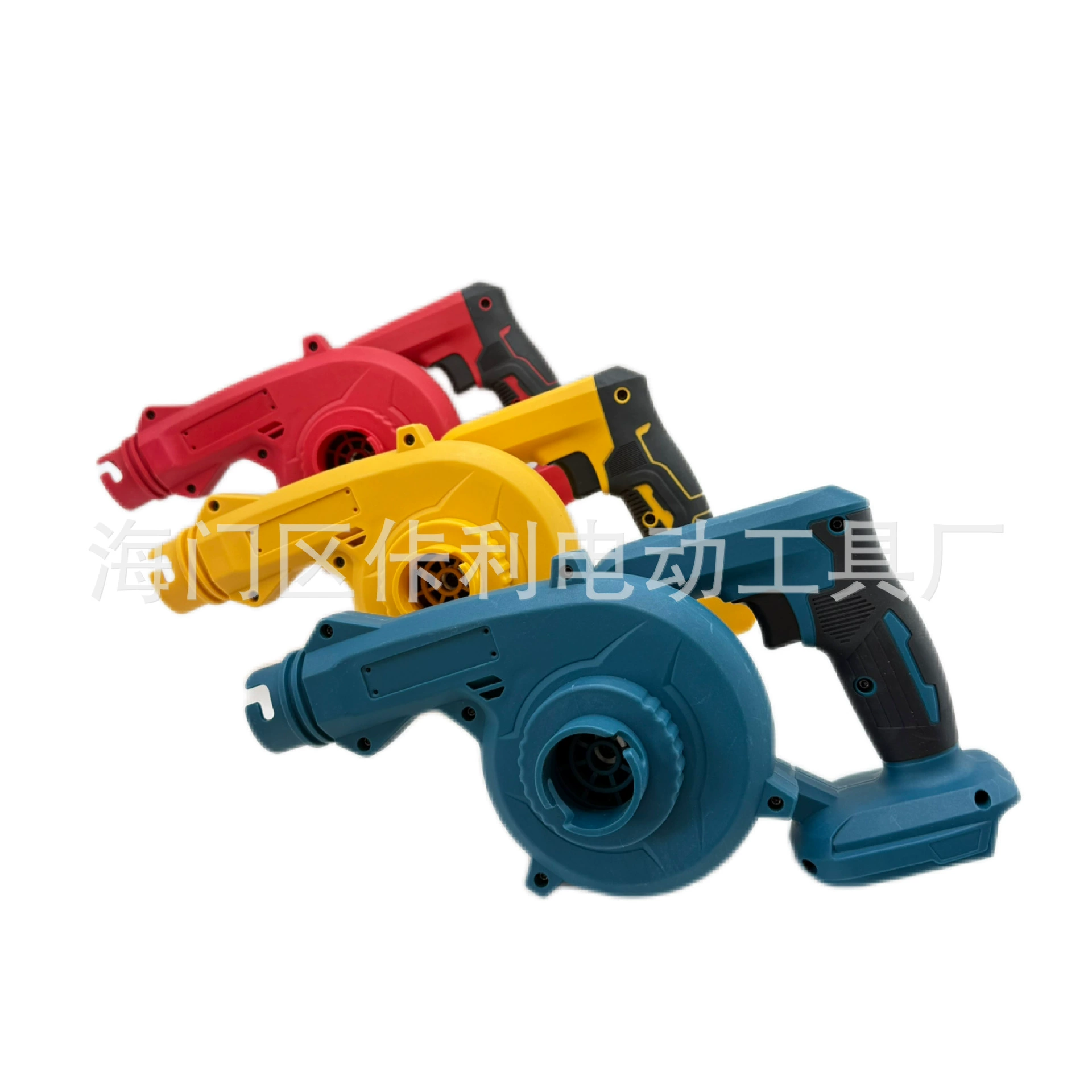 Новая модель трансграничного производства: компактный воздуходув для уборки снега, падающей листвы и пыли, промышленная модель с литиевой батареей и резиновым покрытием, с мощным потоком воздуха.