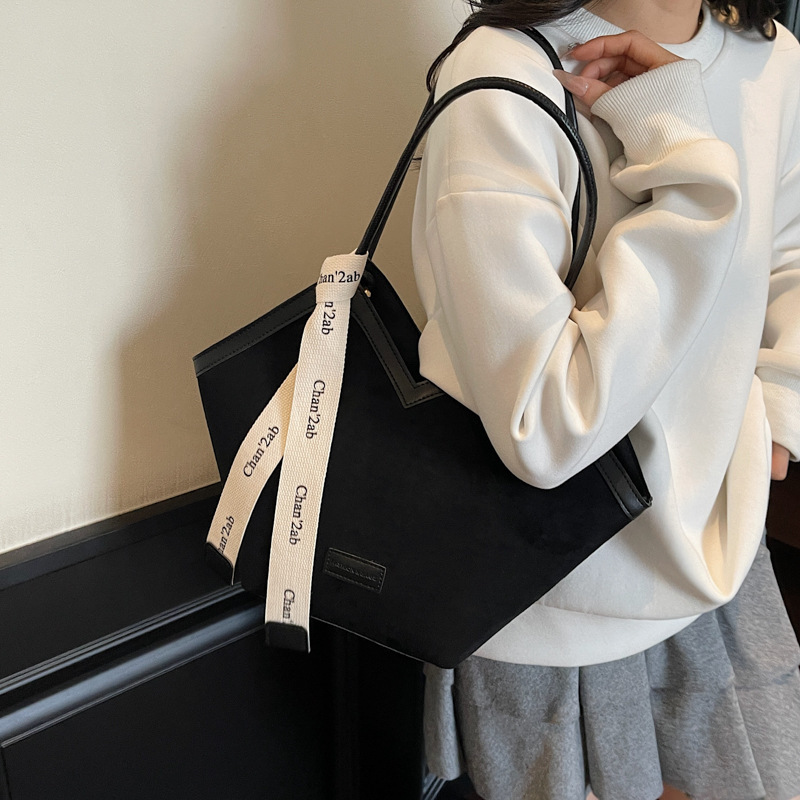 复古高级感女包包新款时尚百搭通勤单肩包小众设计美拉德托特包|undefined