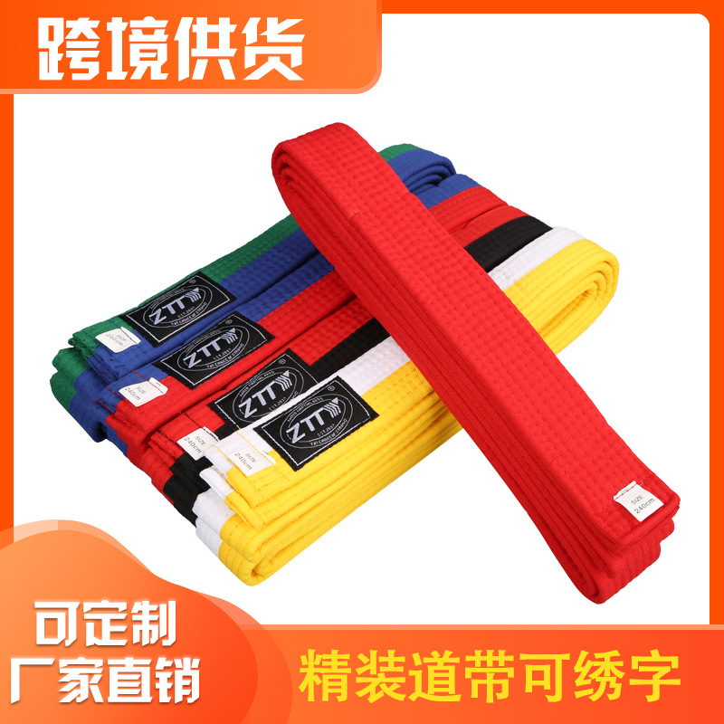 ZTTY taekwondo cinturón carretera judo karate cinturón negro rojo Blanco Amarillo Verde Azul Cinturón niños adultos cinta de clasificación