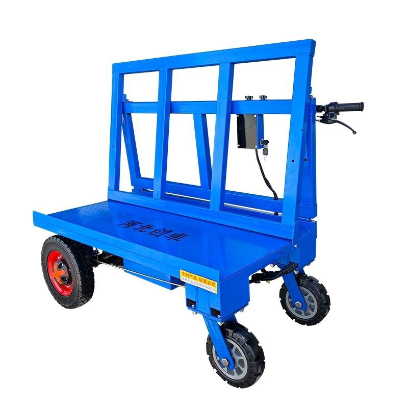 电动四轮拉石膏板车重型板材车推车电动拉玻璃车折叠车运输车其他