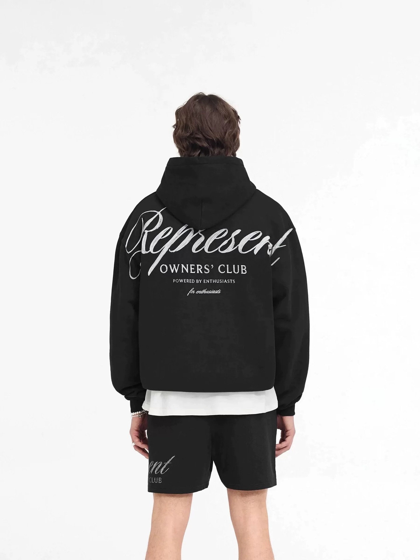 Represent Track Cursive Letter Print Sweatshirt High Street American Fashion Brand Loose Cotton Couple Hoodie