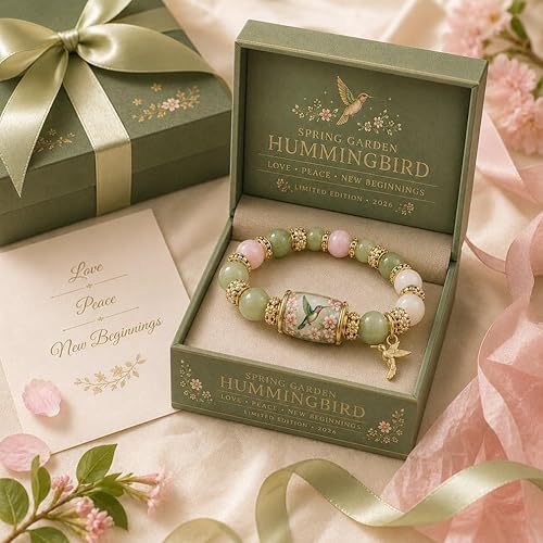 Metal Tube Crystal Bracelet for Women, Crystal Healing Diamond Ring, Hummingbird, Sea Turtle, Red Bird Bracelet, Bee Crystal Bracelet