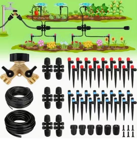 Set di irrigazione a goccia/micro-spruzzo per balcone, a connessione rapida, il più venduto a livello internazionale._voghion.com