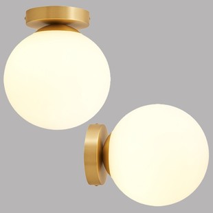 Light Luxury Ball Wall Lamp Wall Lamp Aisle Entrance Entrance Bathroom Mirror Front Lamp Bedroom Bedside Brass Ball Top
