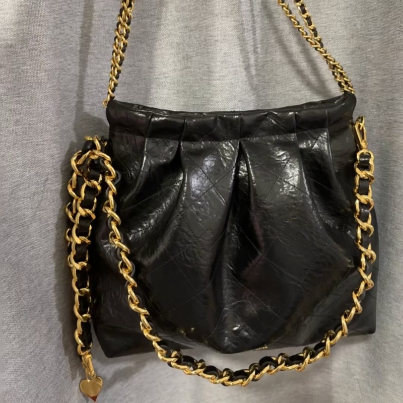 대형 블랙 골드 체인