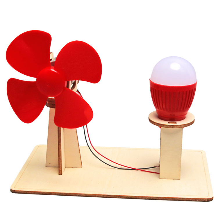 Primary School students science experiment play teaching aids science and technology small production materials wind energy DIY manual simple wind turbine