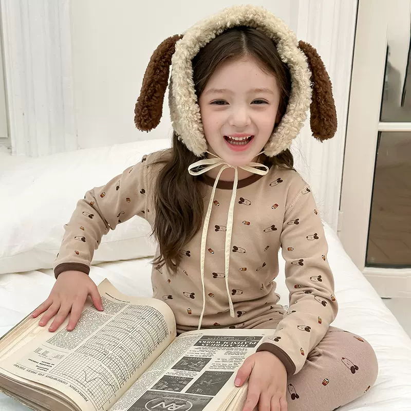 儿童安心10A抗菌秋衣秋裤套装舒适无骨工艺睡衣羊毛拉架家居服