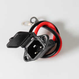 2轮车充电 车头线束小鸟字插座插口公母对接充电头三轮车电