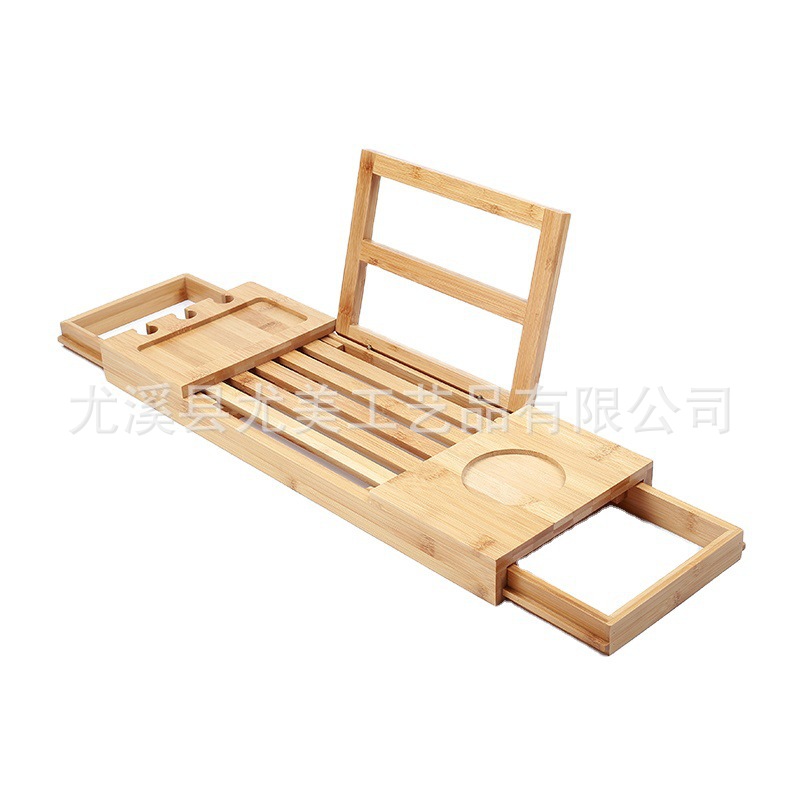 Estante de almacenamiento de bambú baño bañera multiusos fruta merienda pantalla plana estante multi-especificación estilo se puede establecer