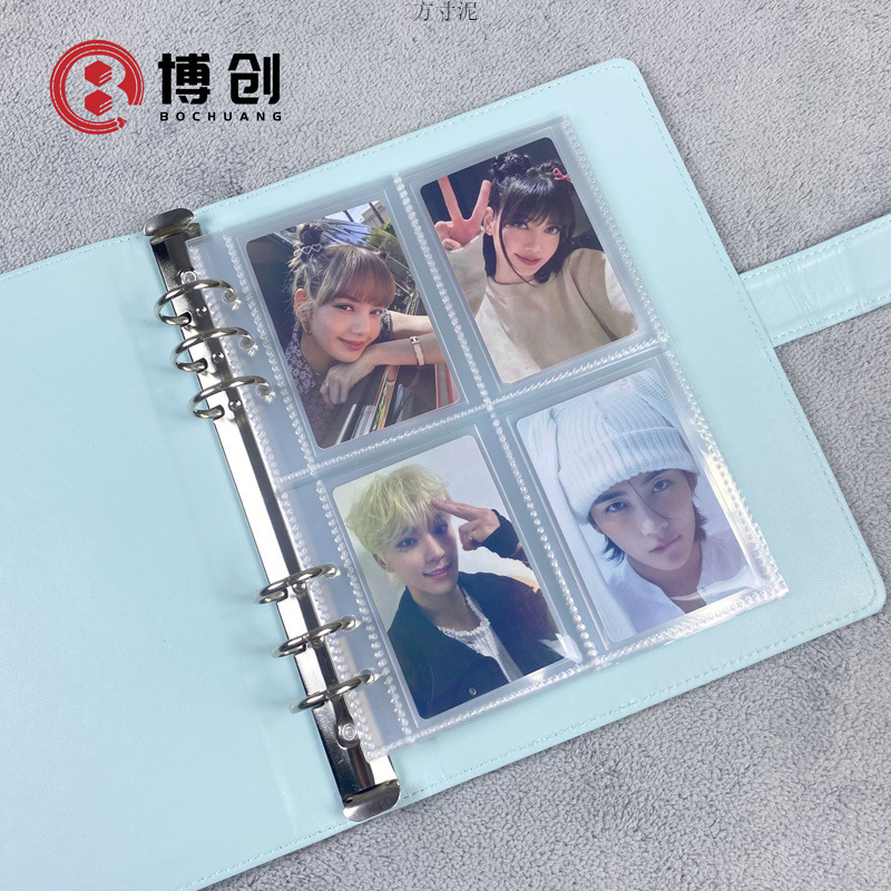 A5A6 홀 3인치 5인치 7인치 투명 PP 내부 페이지 루즈리프 카드 앨범 사진 앨범 소형 카드 사진 보관 가방 내부 코어 도매