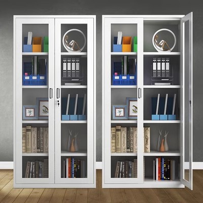 鐵皮文件櫃收納憑證櫃鋼製辦公室檔案資料櫃帶鎖抽屜矮櫃儲物書架