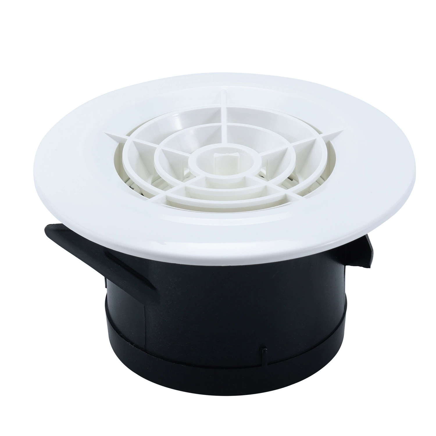 Вентиляционный отверстие для центрального кондиционирования, круглое, из АБС-пластика, с регулируемой заслонкой и поворотной ручкой, вытяжной воздуховод