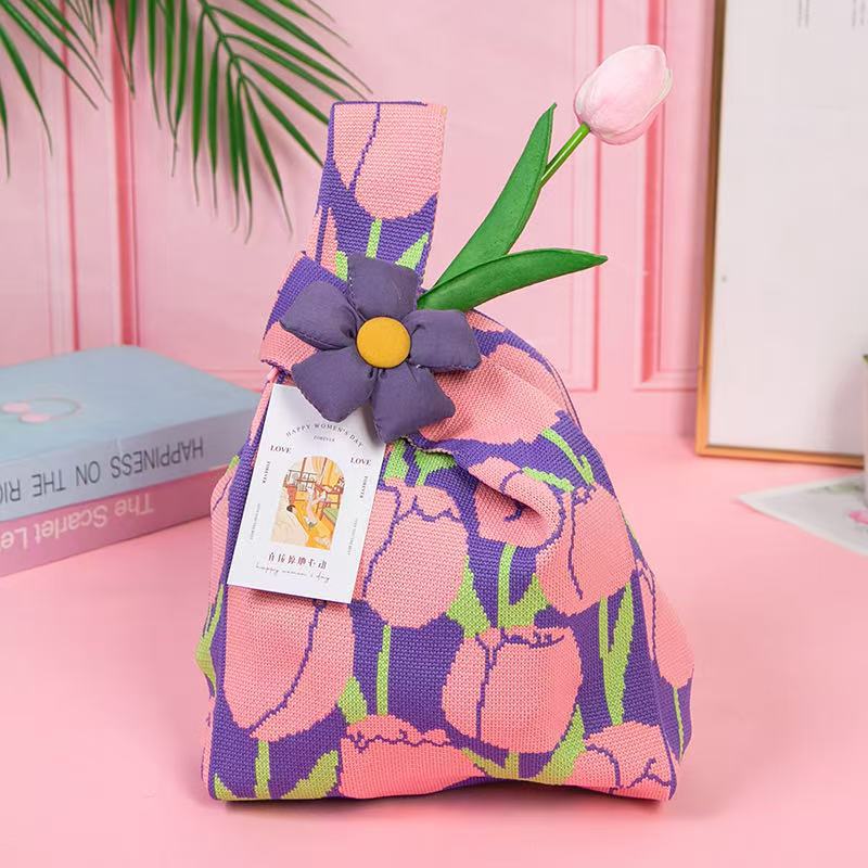 보라색 튤립 + 액세서리 색상 랜덤