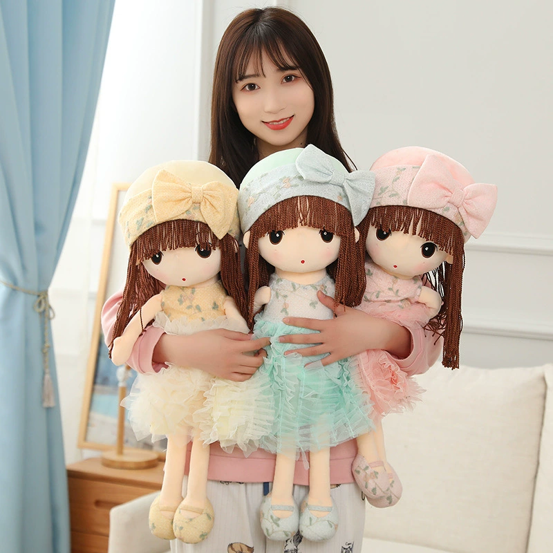 Knitted lace children's doll, Birthday gift