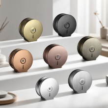 304不锈钢圆形卷纸盒酒店卫生间多用途免打孔壁挂两用大号纸巾盒