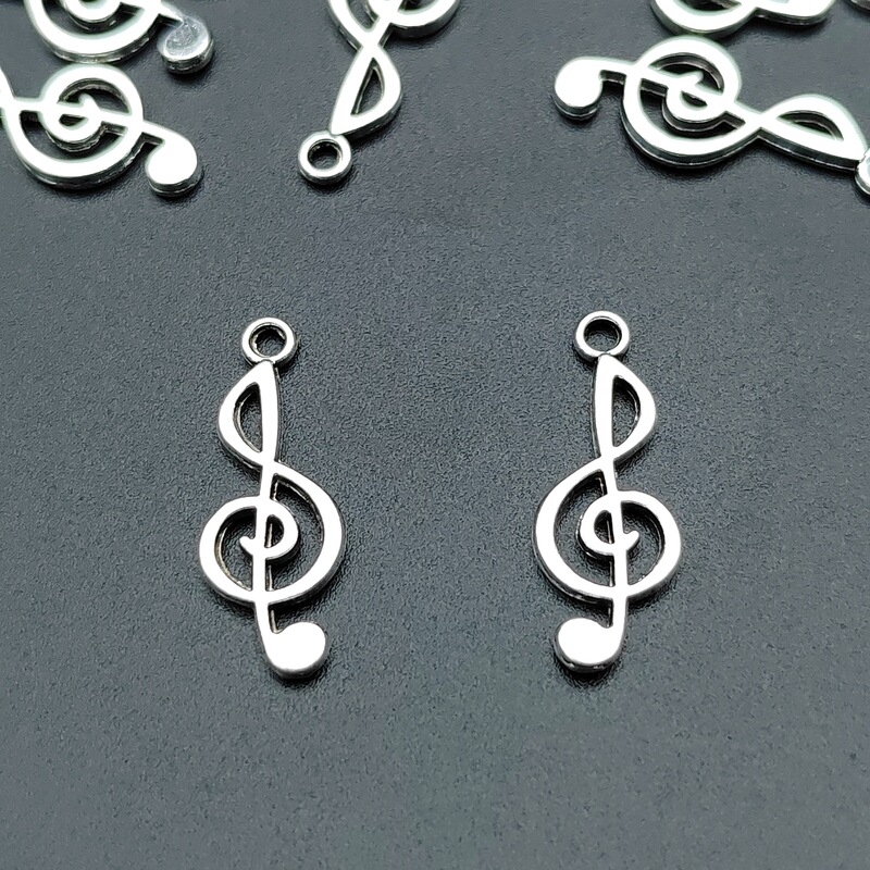 DIY alloy jewelry accessories 2.5cm music symbol necklace pendant earrings ornaments bracelet decorations DIY alloy jewelry accessories 2.5cm music symbol necklace pendant earrings ornaments bracelet decorations