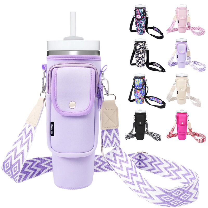 Cross-Border Best-Selling 40oz Ice Cup Cover Made of Diving Material, Car Crossbody Bag, Stanley Handle Water Bottle Cover