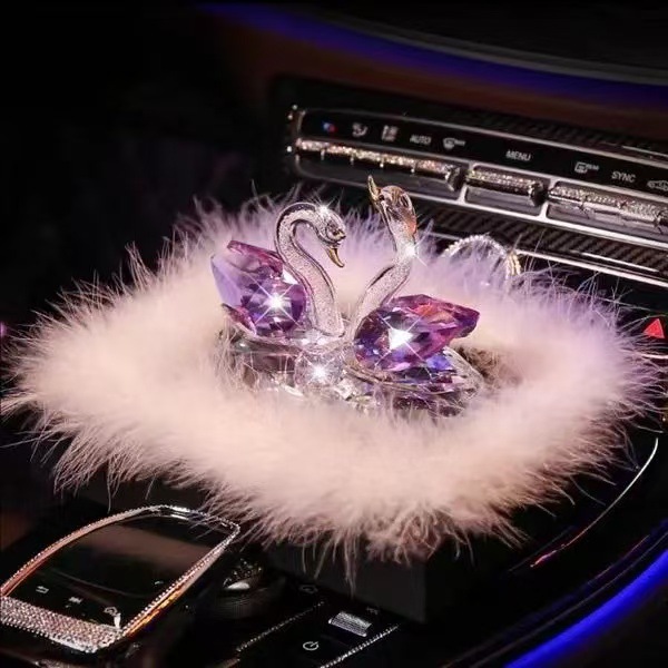 Car Dashboard Decoration Perfume, Creative and Unique, Popular on Tiktok, Goddess Style Crystal Swan