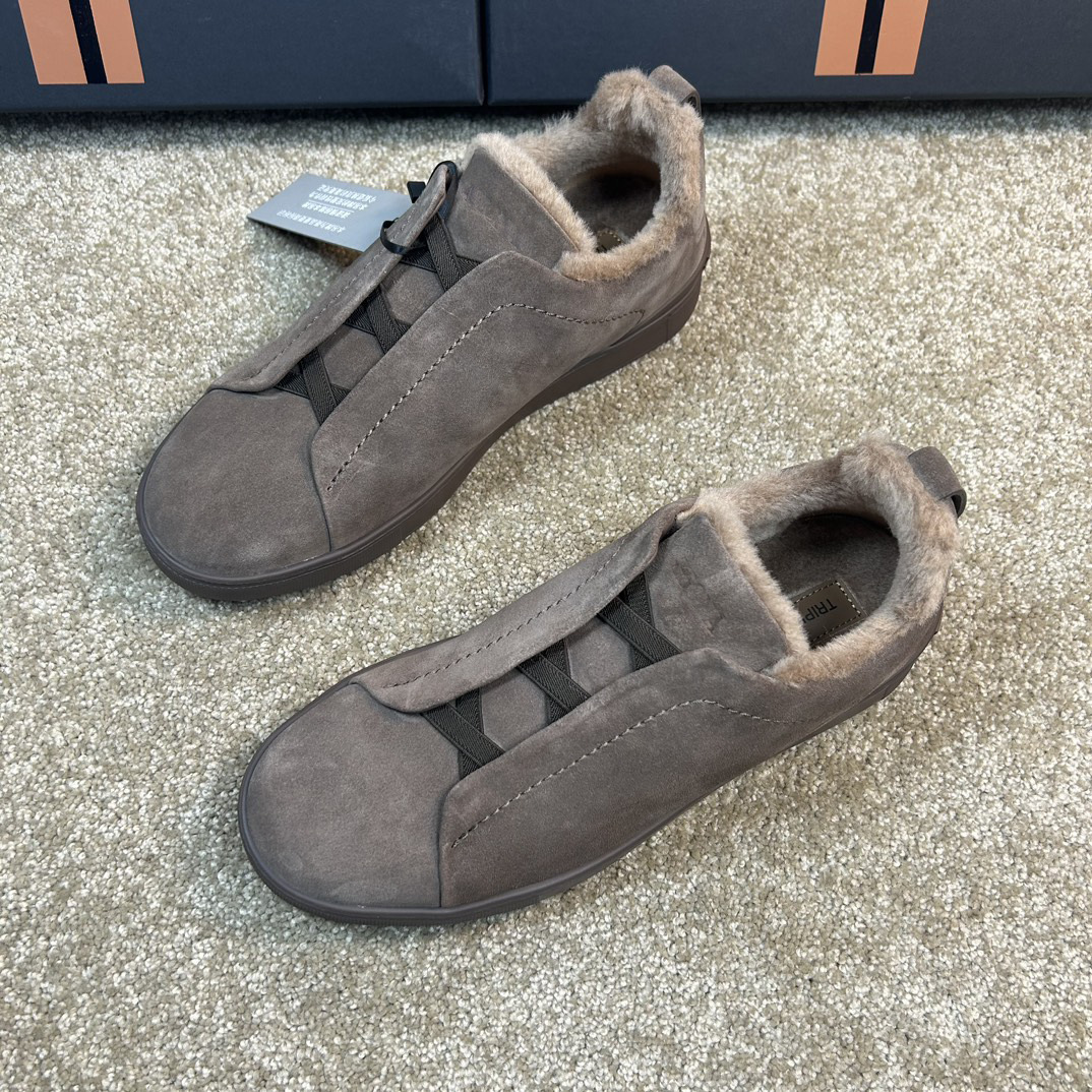 BORBOTIE Men's Loafers 2026 Spring and Autumn New Model EZ Suede Wool Lined Cold-Proof Warm Casual Sports Shoes