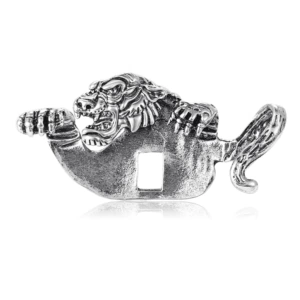 New Vintage-Style Bold Alloy Enamel Tiger Brooch, Creative and Versatile Men's Suit Coat Lapel Pin Accessory
