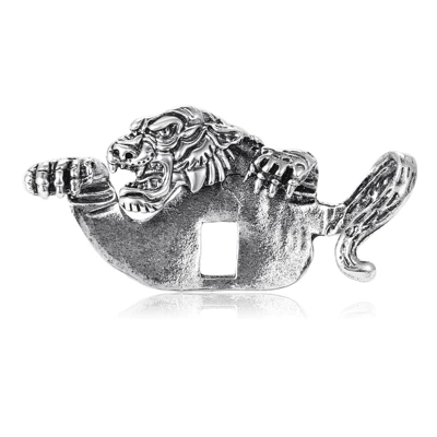 New Vintage-Style Bold Alloy Enamel Tiger Brooch, Creative and Versatile Men's Suit Coat Lapel Pin Accessory