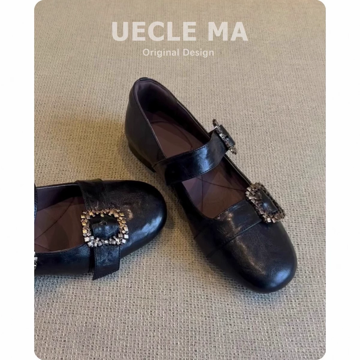 Кожаная французская одиночная обувь женская плоская дорожная балетная обувь нежная вечерняя обувь с юбкой на пуговицах Мэри Джейн