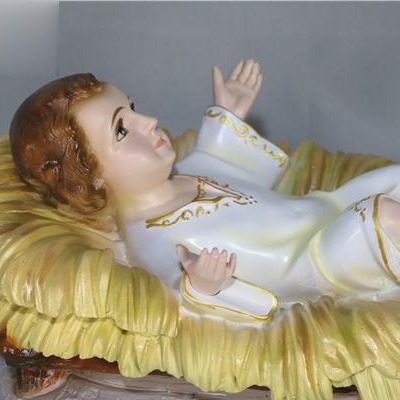 Transfronterizos 36cm Navidad guardería resina Santa iglesia gabinete de televisión escultura de escritorio artesanía 30 - 40