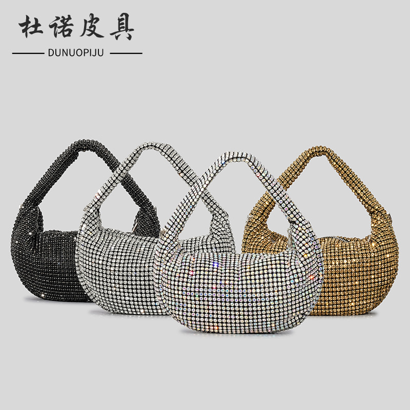 Moda completo diamante bolso de las mujeres francés Bling diamante rhinestone banquete bolsa de bolas de masa de alto grado bolsa de hombro transfronteriza