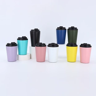 Кофейная термокружка из нержавеющей стали 304 12oz с мерной шкалой