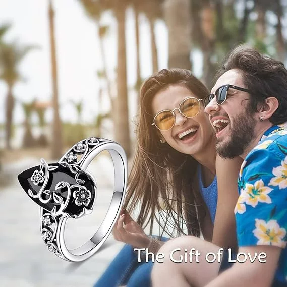 European and American Amazon Cross-Border 2025 New Wave Retro Flower Zircon Ring Simple Accessible Luxury European and American Style Ring