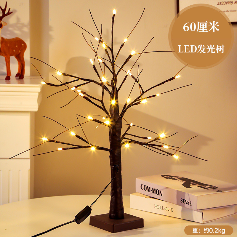 Navidad escritorio decoración del árbol de Navidad al por mayor llevó traje luminoso hogar grande DIY paquete de material