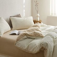 秋冬牛奶四件套双面冬季加绒保暖加厚珊瑚床单床上被套宿舍三件套