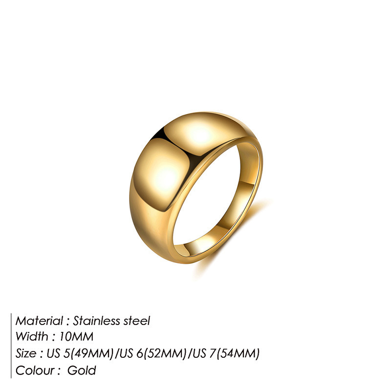 Hip-Hop, Punk Style Women's Men's Hip-Hop Punk Rings Waves Stainless Steel Men Signet Rings