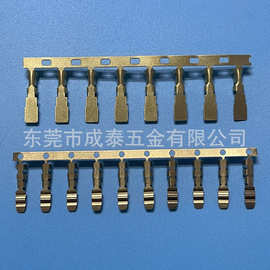 冲压加工紫铜端子铜镀锡接线端子冷冲折弯T形压线端子开口铜鼻子
