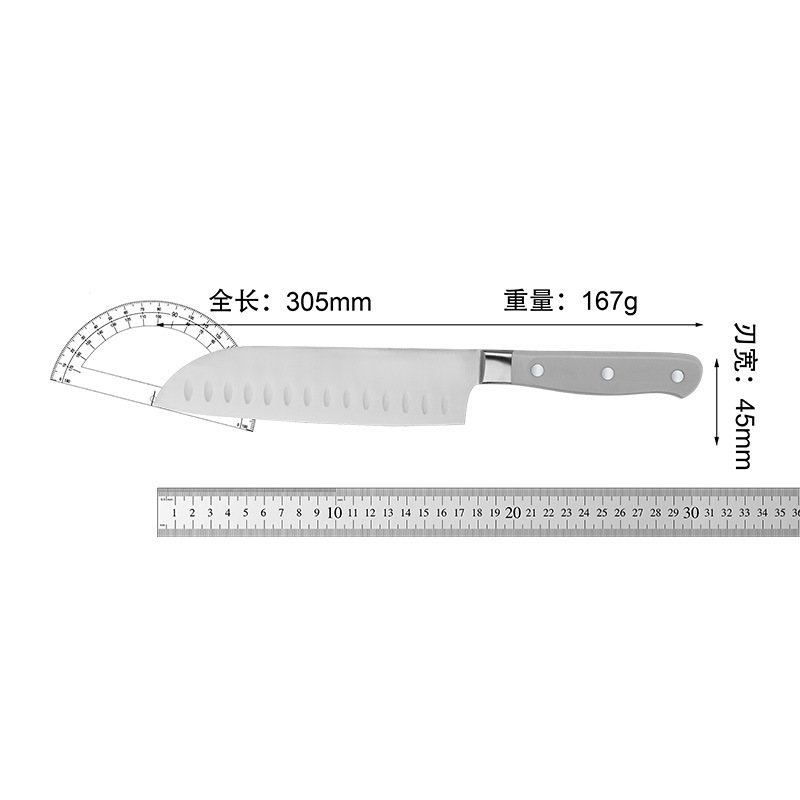 跨境专供现货厨房刀具切面包锯齿刀锋利高级灰手柄切片刀3CR钢材|undefined